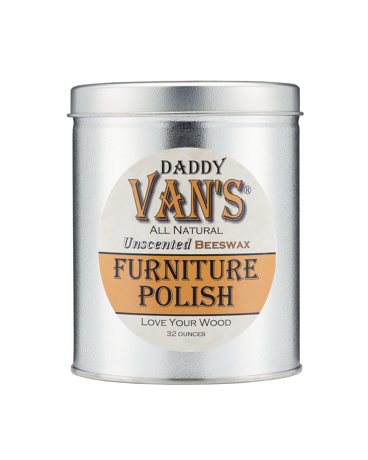 Daddy Van's All Natural Unscented Beeswax Furniture Polish - Big Daddy - 32 Ounces