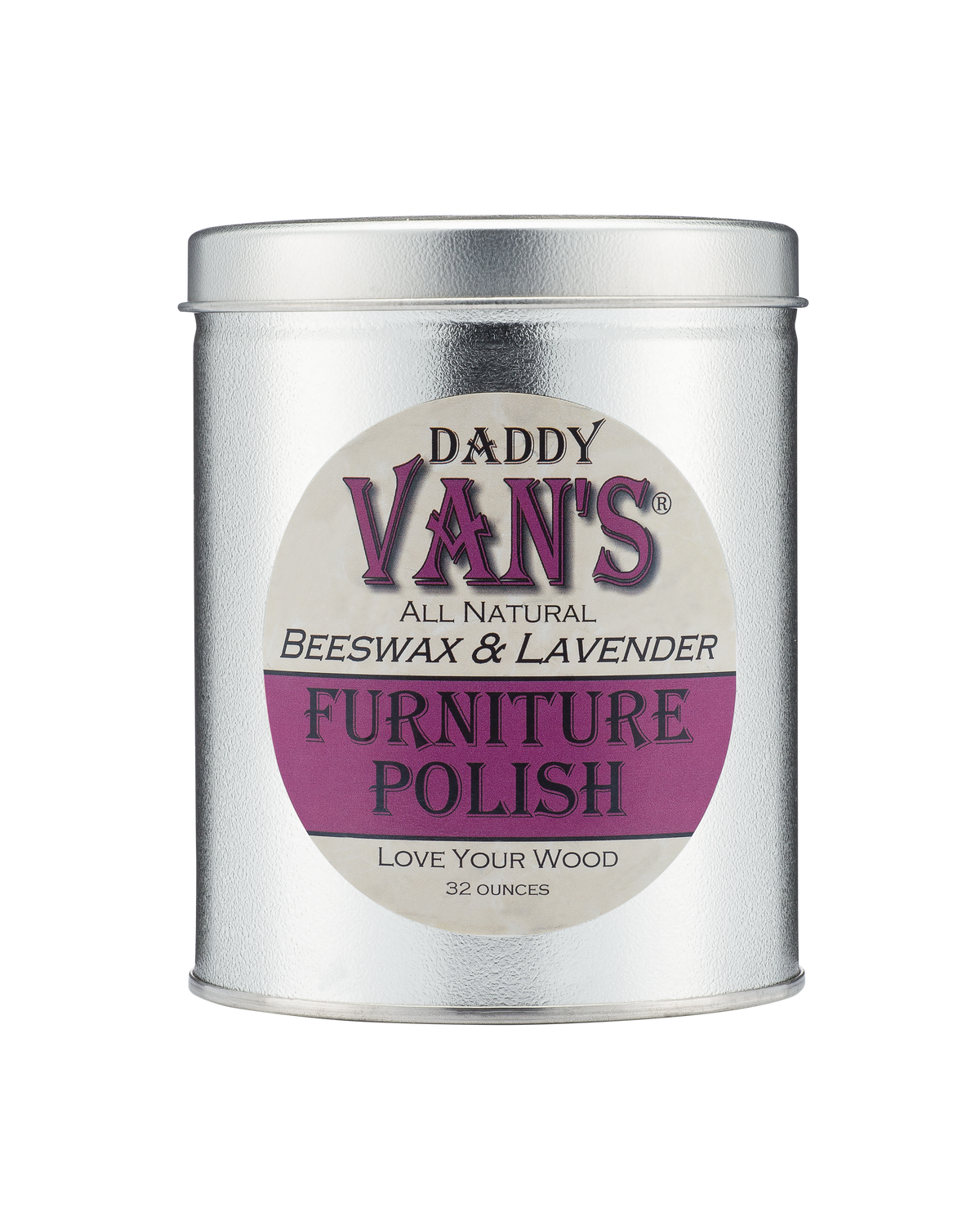Daddy Van's All Natural Beeswax & Lavender Furniture Polish - Big Daddy 32 Ounces
