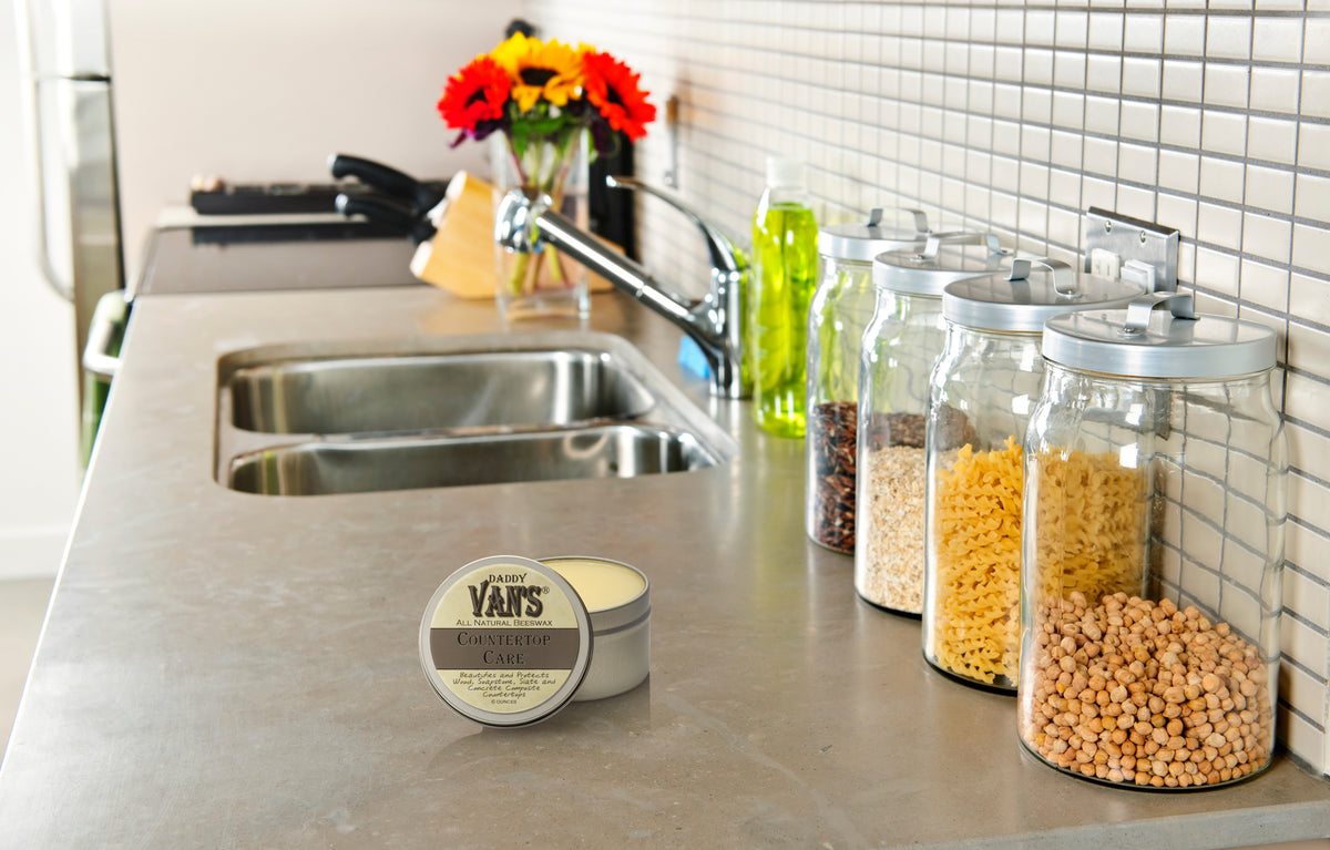 Daddy Van's All Natural Countertop Care Wax For Soapstone, Butcherblock and Concrete Countertops