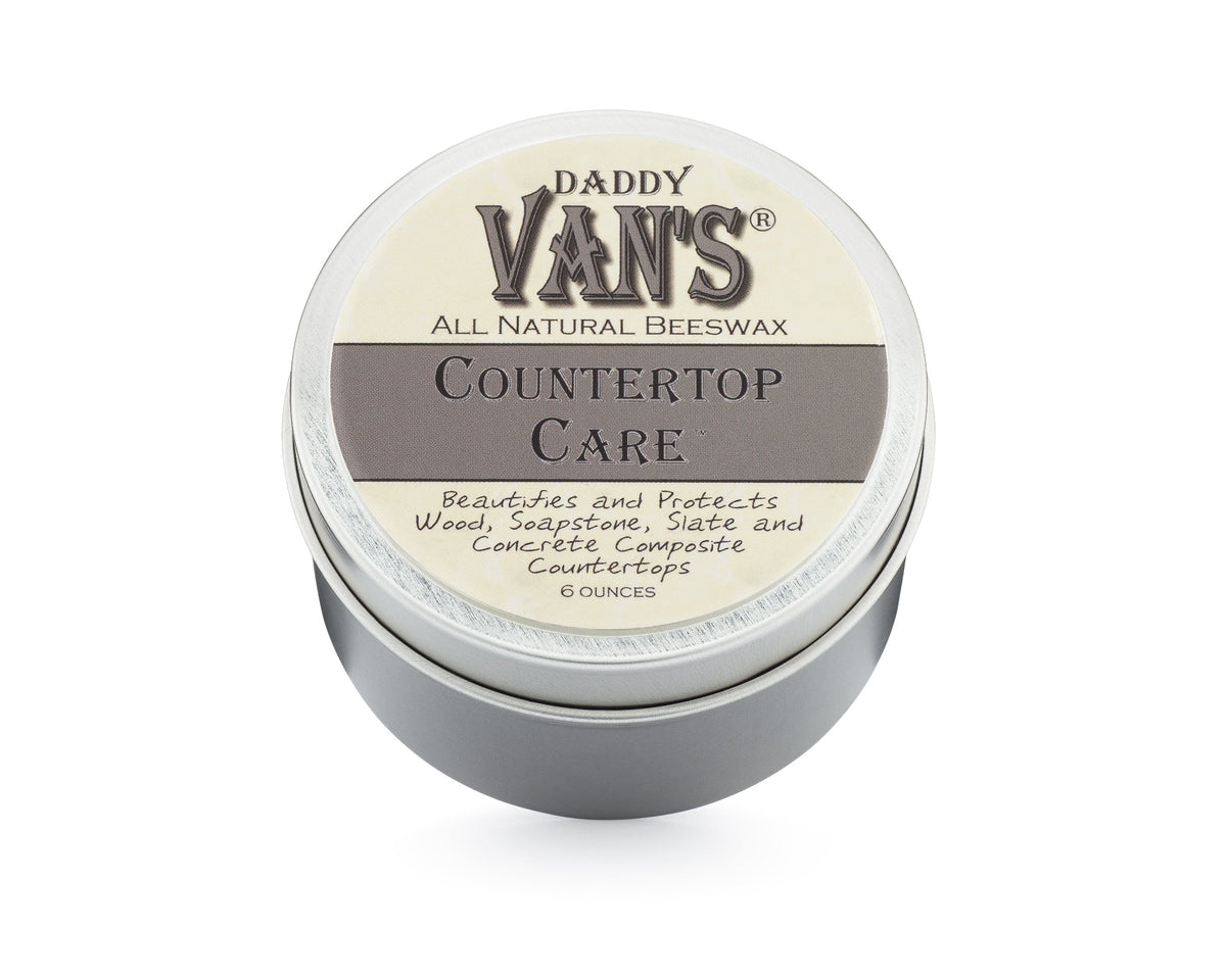 Daddy Van's All Natural Beeswax Countertop Care for Soapstone, Slate, Concrete Composite and Butcher Block Counter Tops