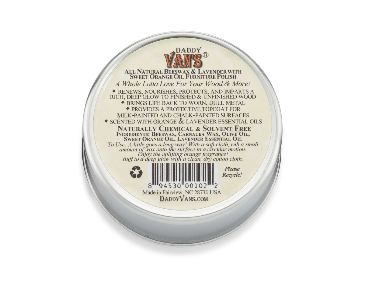 Daddy Van's All Natural Beeswax with Sweet Orange Oil & Lavender Furniture Polish